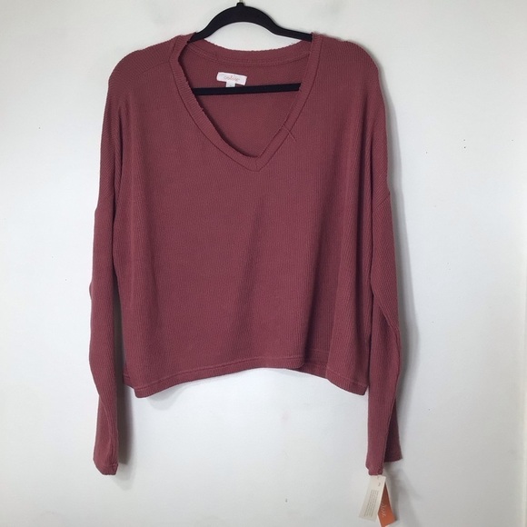 NWT colsie top women medium knit rose pink - Picture 1 of 7